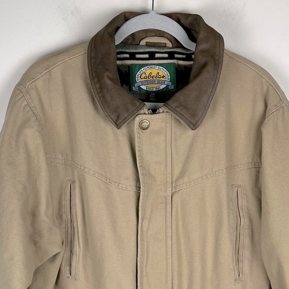 Cabela’s | Canvas Chore Barn Coat Fleece & Quilted Lined Tan | L - Picture 2 of 16